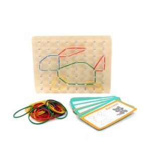 Wooden Geoboard Math Manipulative Material Graphical Geo Board